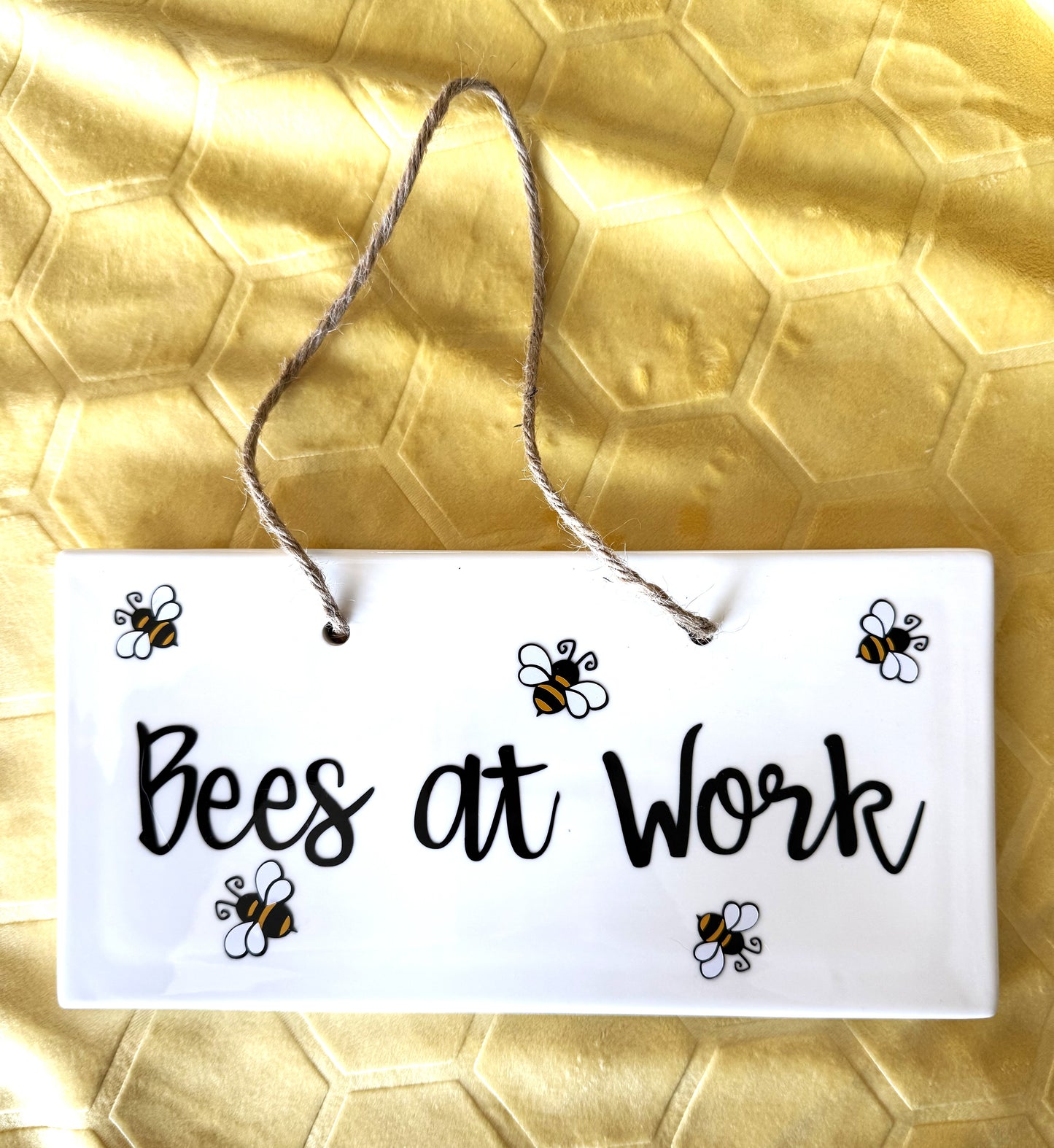 Bees at Work - Acrylic Garden Sign