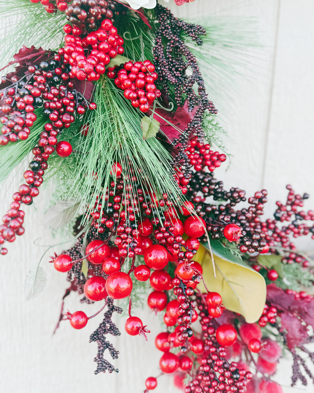 Magnolias and Berries Wreath