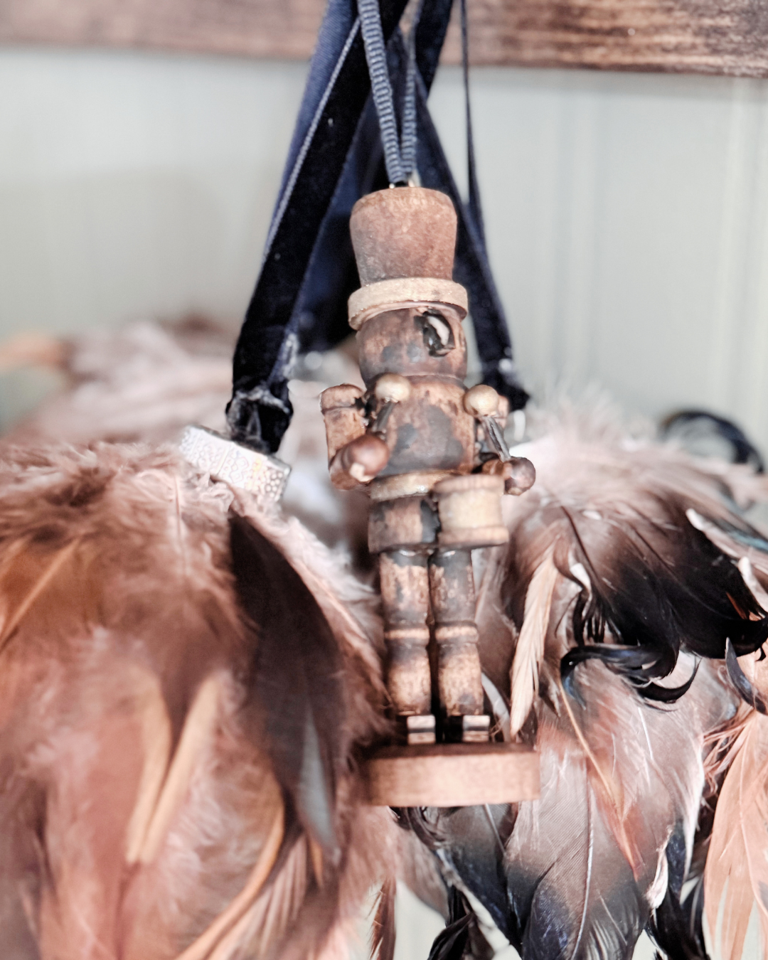 4 Inch Dark Wood Nutcracker Ornament