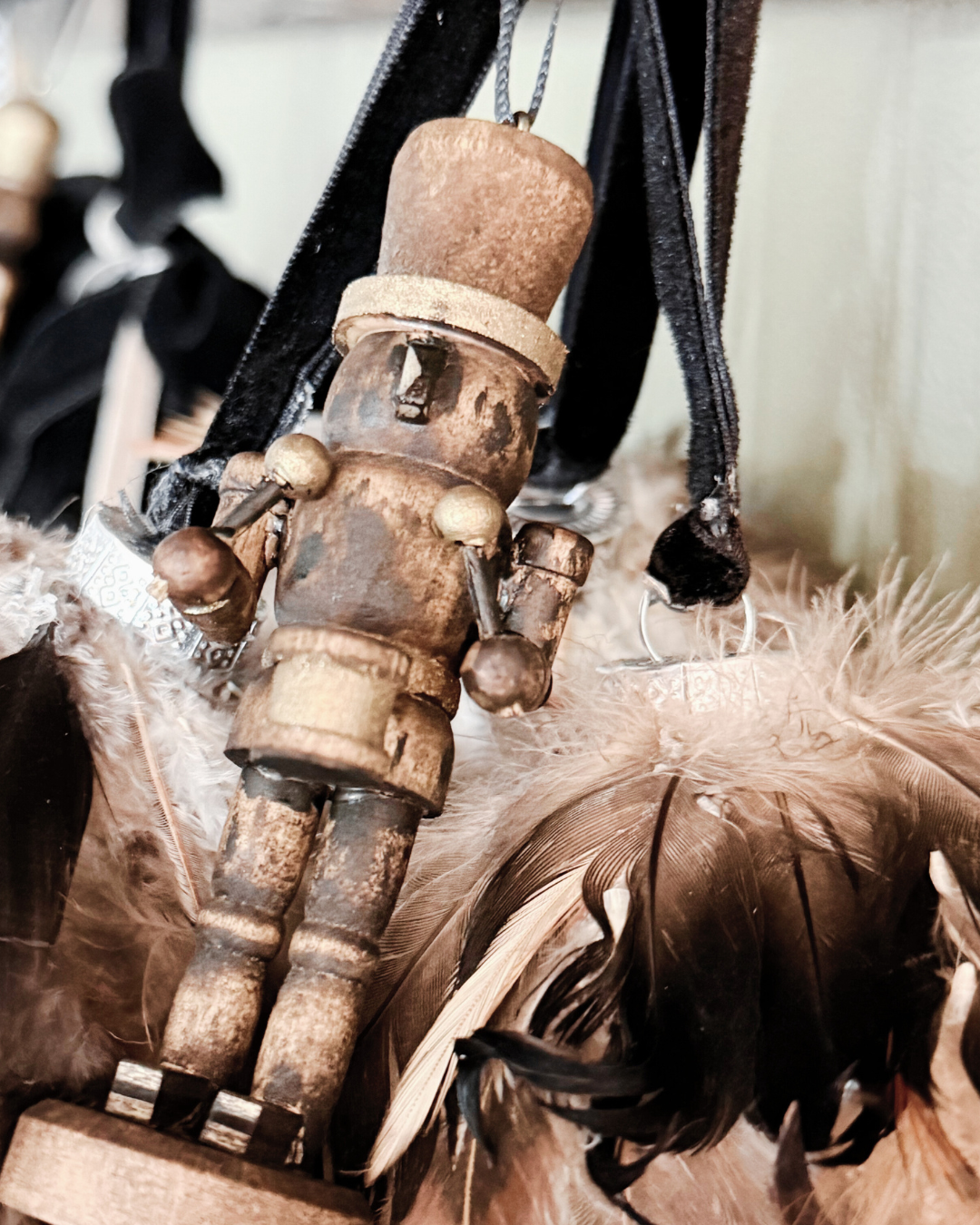 4 Inch Dark Wood Nutcracker Ornament
