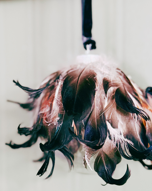 Drake Tail Feather Glass Ornament