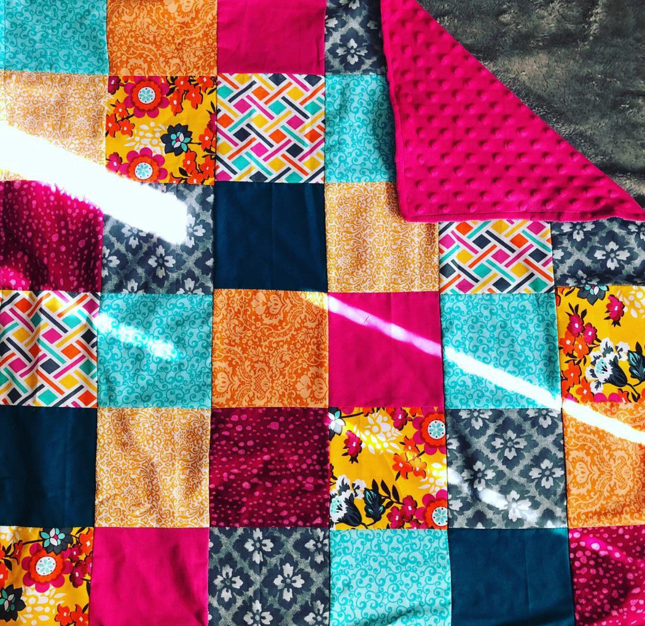 Quilt Blanket, Minky Back