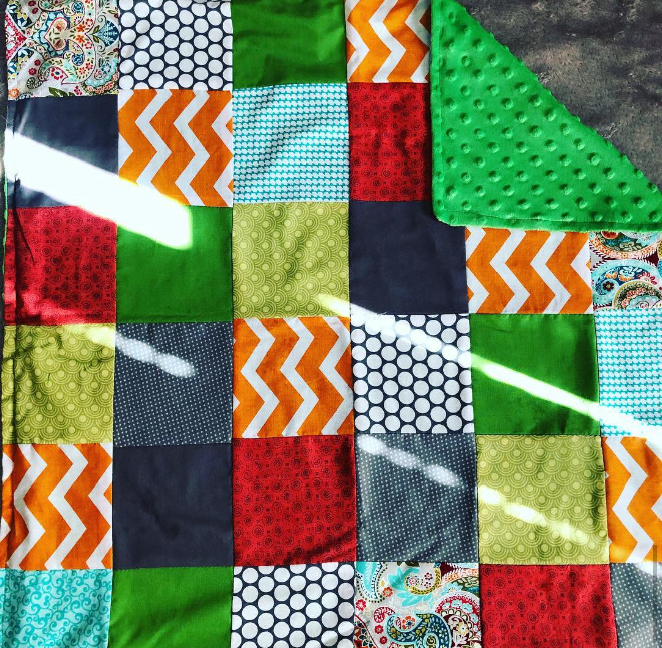 Quilt Blanket, Minky Back