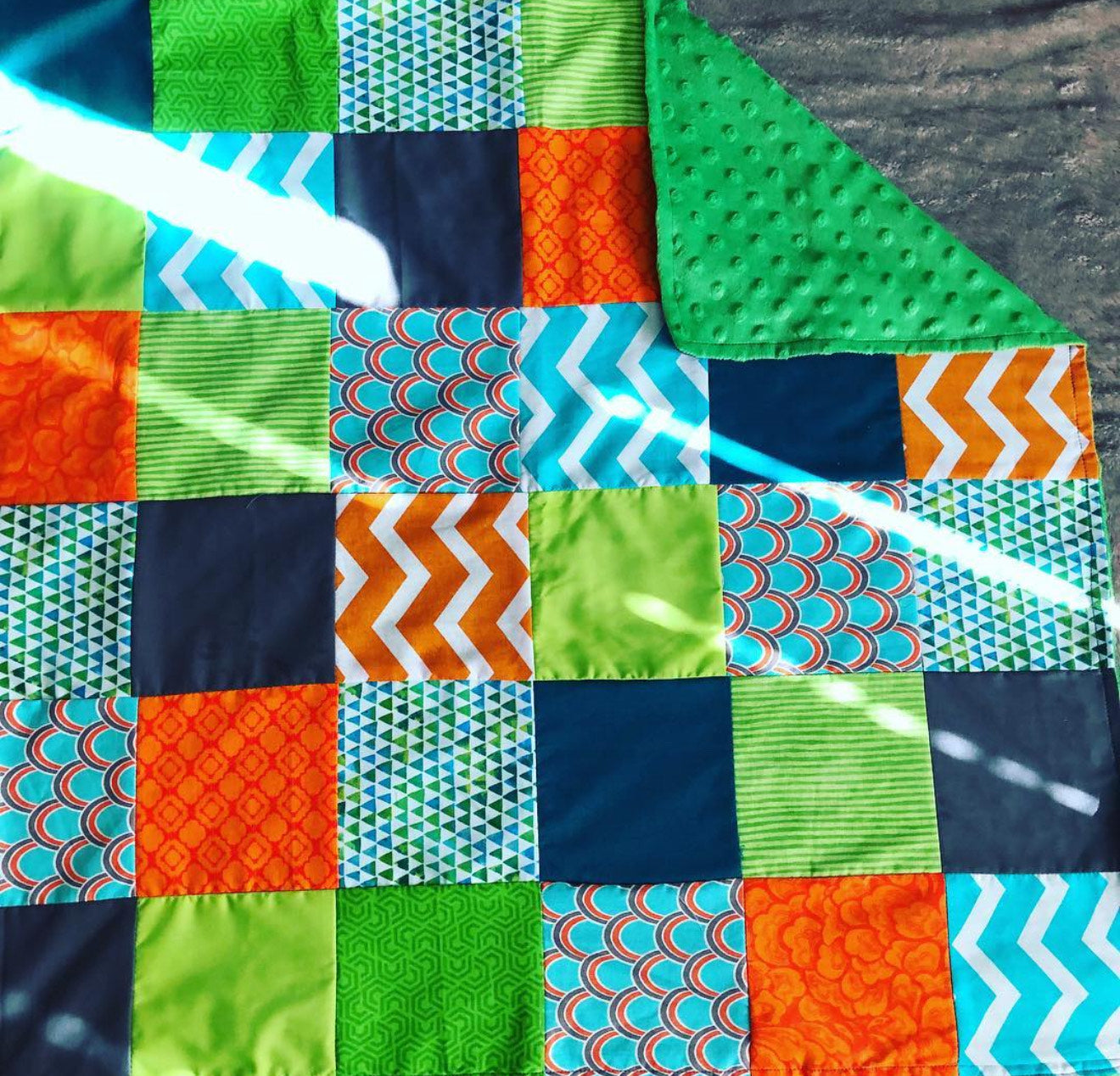 Quilt Blanket, Minky Back