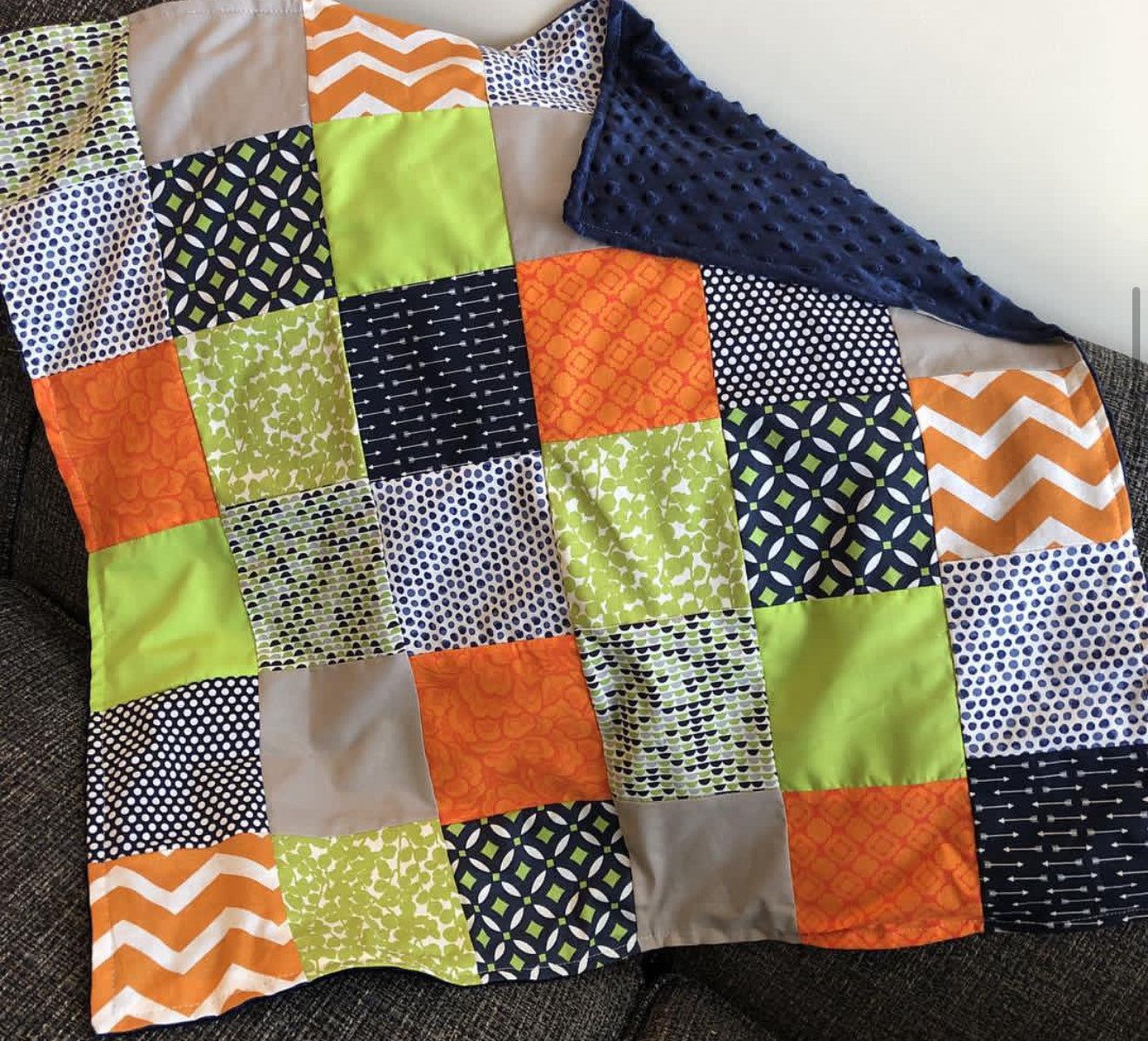 Quilt Blanket, Minky Back