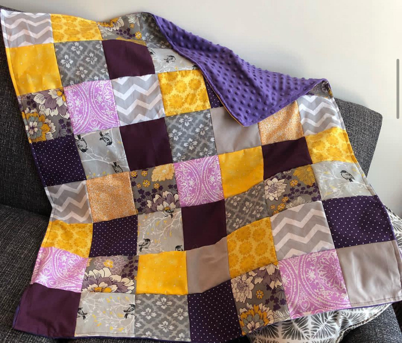 Quilt Blanket, Minky Back