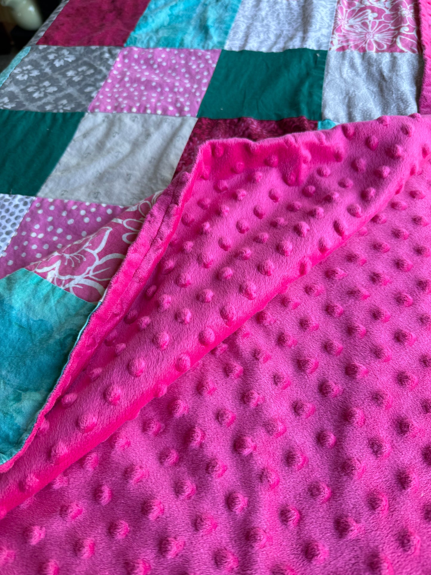 Quilt Blanket, Minky Back