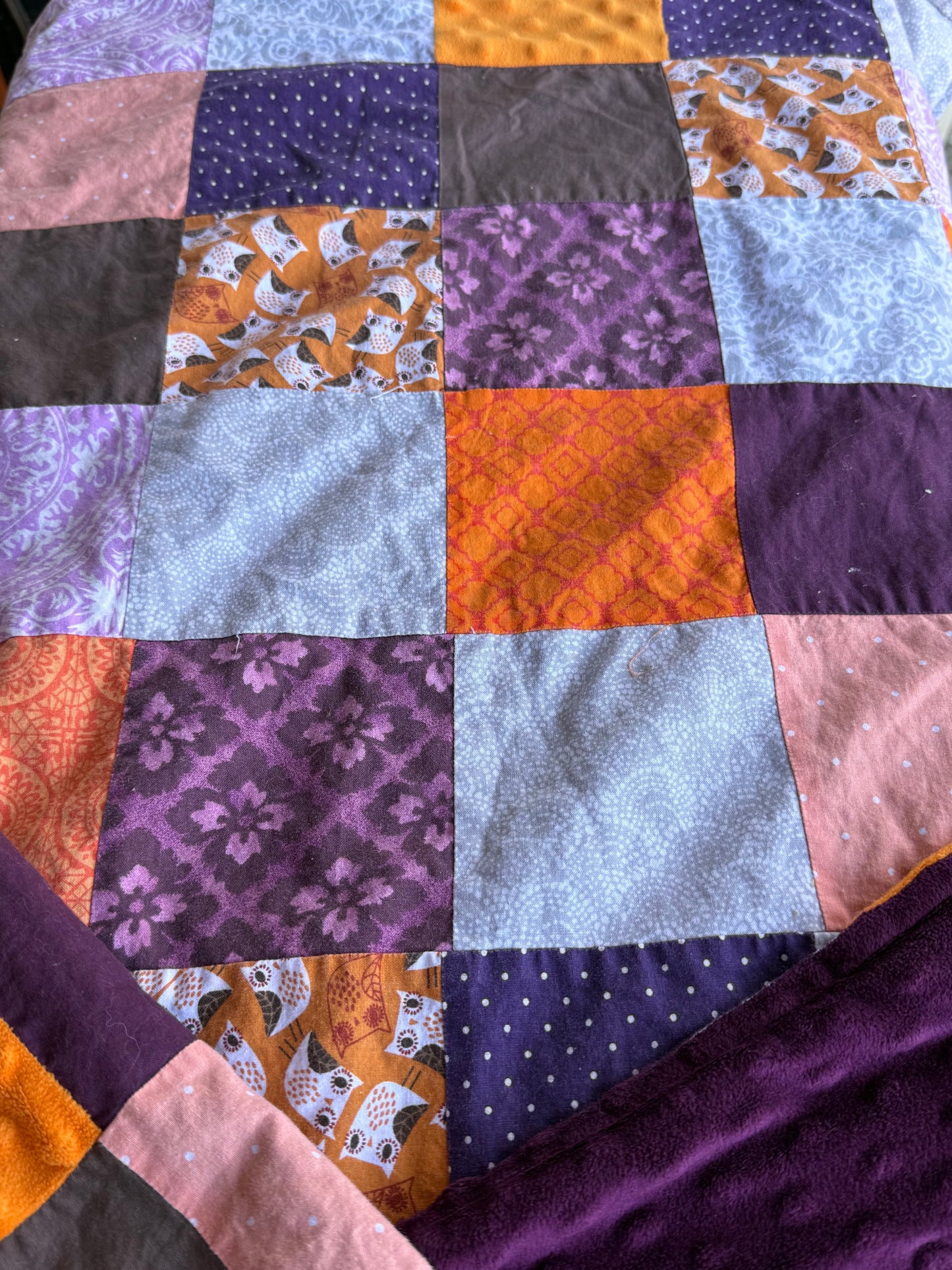 Quilt Blanket, Minky Back