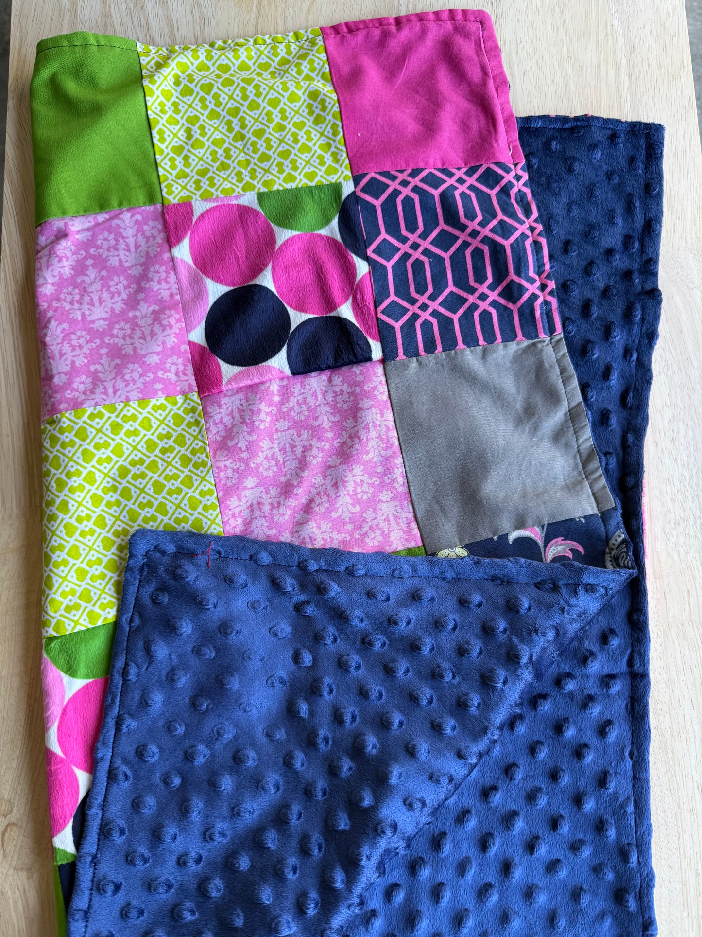Quilt Blanket, Minky Back