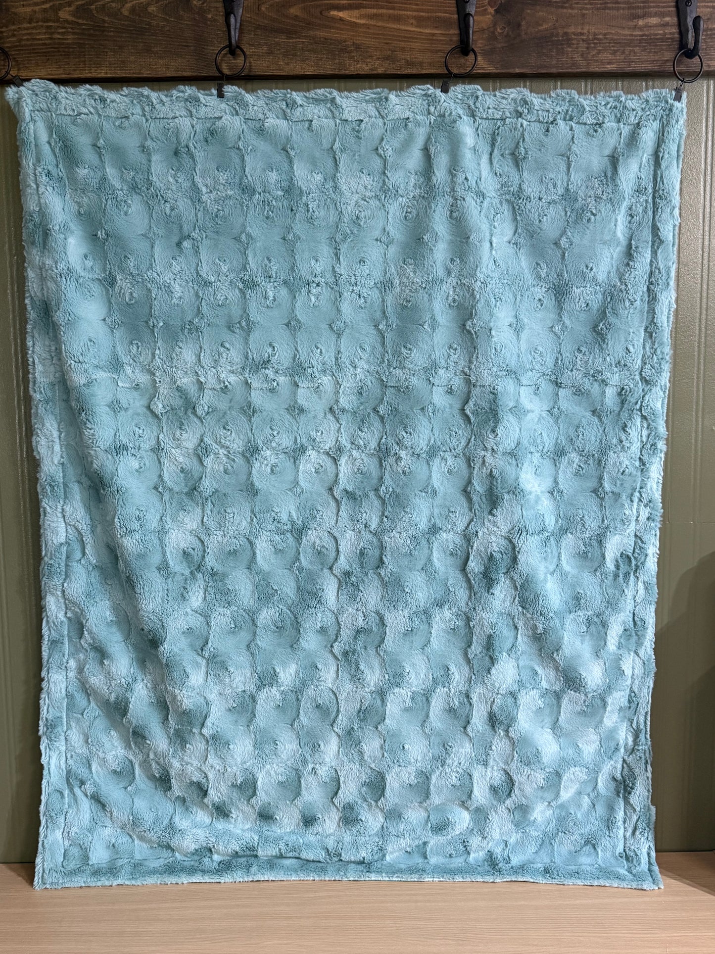Fishers of Men Children's Quilt – Matthew 4:19 – Bible Story Quilt – Earth Tones & Teal – Soft Fleece Backing – Christian Baby Gift