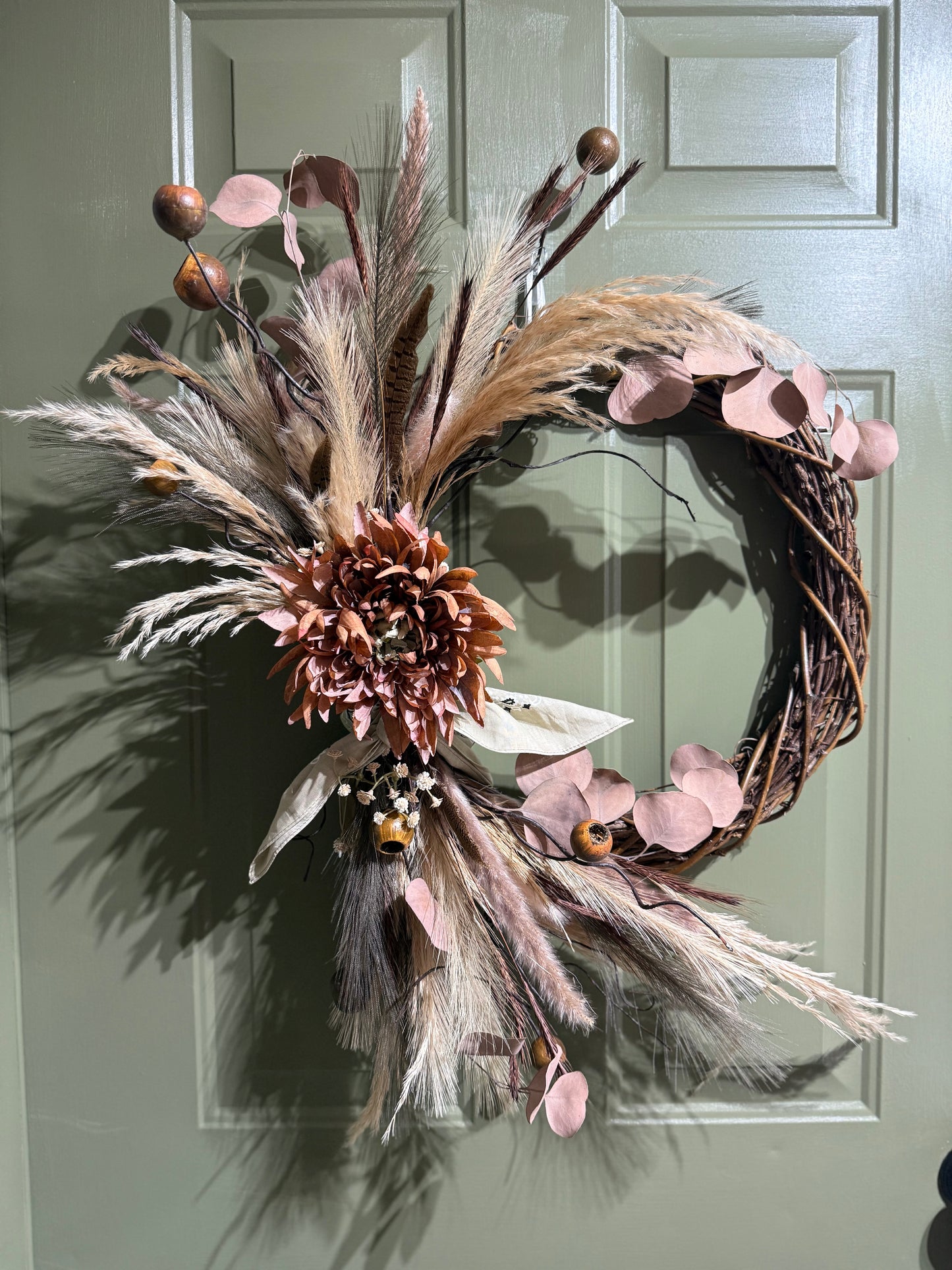 Rustic Neutral Beauty – 20” Western-Inspired Fall Wreath
